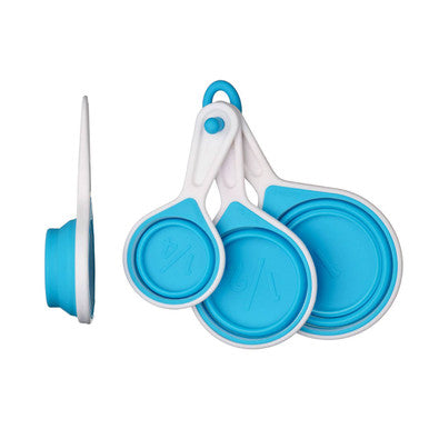 Blue Collapsible Silicone Measuring Cups