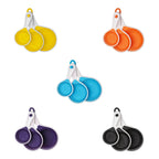 Set Of 4 Collapsible Black Silicone Measuring Cups