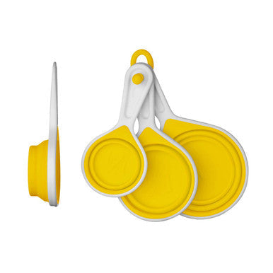 Yellow Collapsible Silicone Measuring Cups
