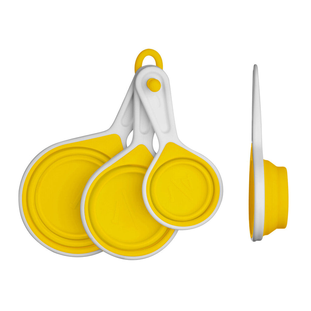 Yellow Collapsible Silicone Measuring Cups