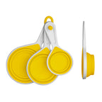 Yellow Collapsible Silicone Measuring Cups