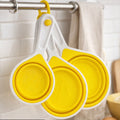 Yellow Collapsible Silicone Measuring Cups