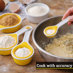 Yellow Collapsible Silicone Measuring Cups