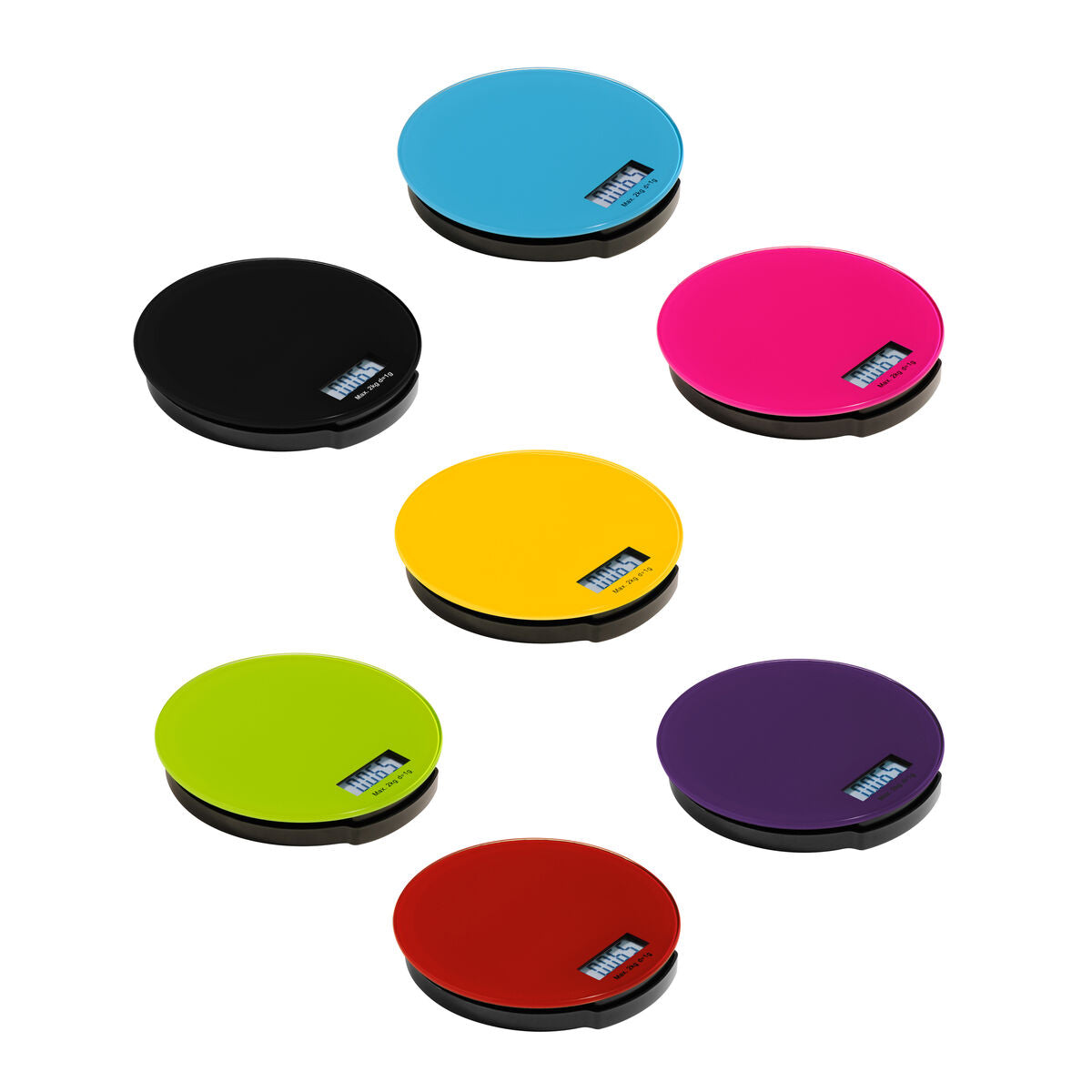 Blue Glass Kitchen Scale - 2kg