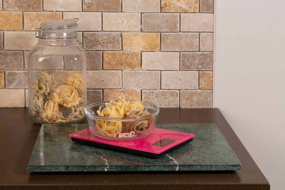 Hot Pink Glass Kitchen Scale | Zing