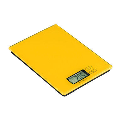 Yellow Glass Rectangular Kitchen Scale