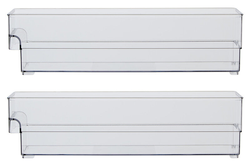 Set of Two Small Stackable Fridge Storage Trays