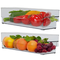 Set of Two Small Stackable Fridge Storage Trays