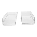 Set of Two Stackable Fridge Storage Trays