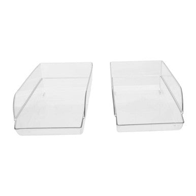 Set of Two Stackable Fridge Storage Trays
