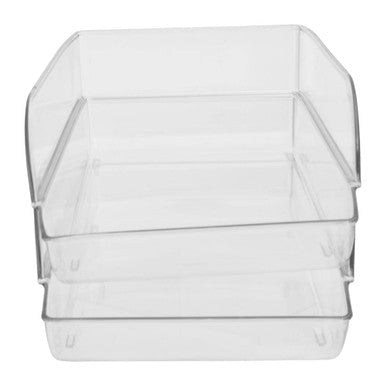 Set of Two Stackable Fridge Storage Trays