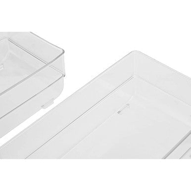 Set of Two Stackable Fridge Storage Trays