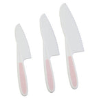 Set of 3 Dessert Or Salad Knives in Pastel Pink