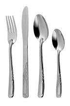 16 Piece Stainless Steel Cutlery Set with Carved Dot Detail