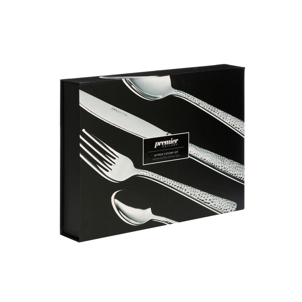 Hammered 24 Piece Cutlery Set