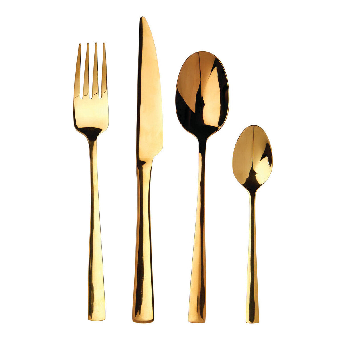 Glow 16 Piece Gold Cutlery Set