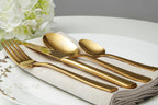 Glow 16 Piece Gold Cutlery Set