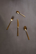 Glow 16 Piece Gold Cutlery Set