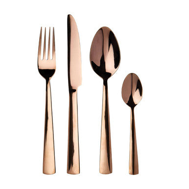 Lustra 16 Piece Rose Gold Cutlery Set