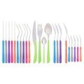 24 Piece Multi Coloured Cutlery Set