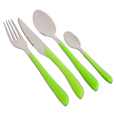 24 Piece Multi Coloured Cutlery Set