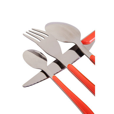 24 Piece Multi Coloured Cutlery Set