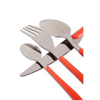 24 Piece Multi Coloured Cutlery Set