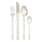 16 Piece Etched Deco Cutlery Set