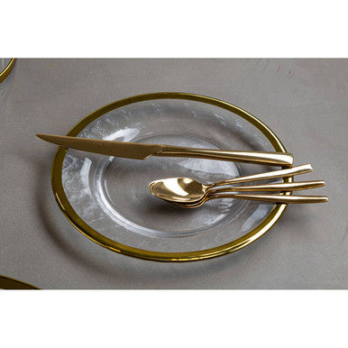 16 Piece Gold Finish Cutlery Set