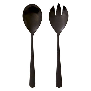 Matt Black 2 Piece Salad Servers