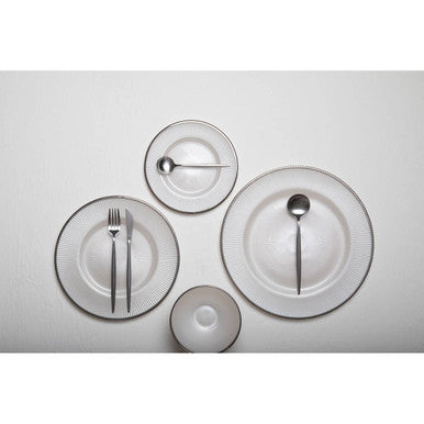 16 Piece Matte Silver Cutlery Set