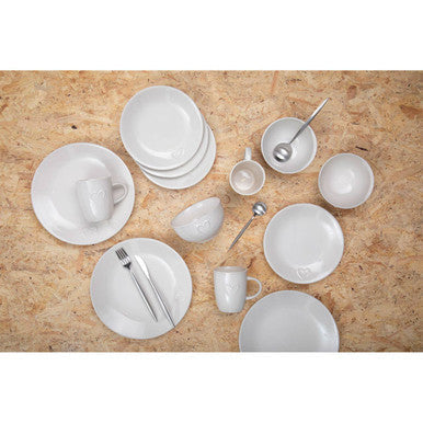 16 Piece Matte Silver Cutlery Set