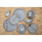 16 Piece Matte Silver Cutlery Set