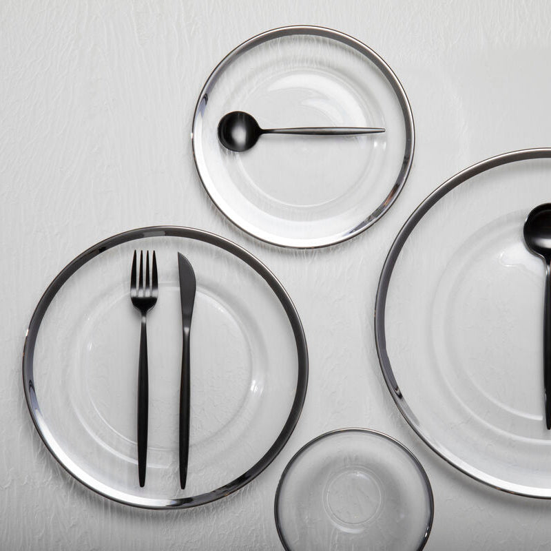16 Piece Matte Black Cutlery Set