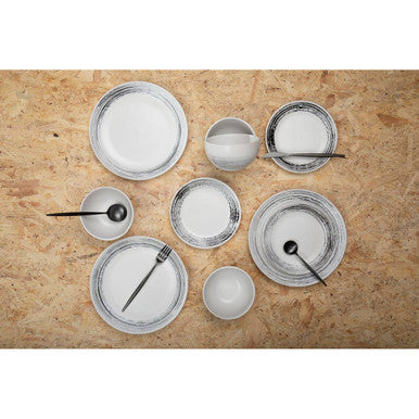 16 Piece Matte Black Cutlery Set