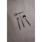 16 Piece Matte Black Cutlery Set