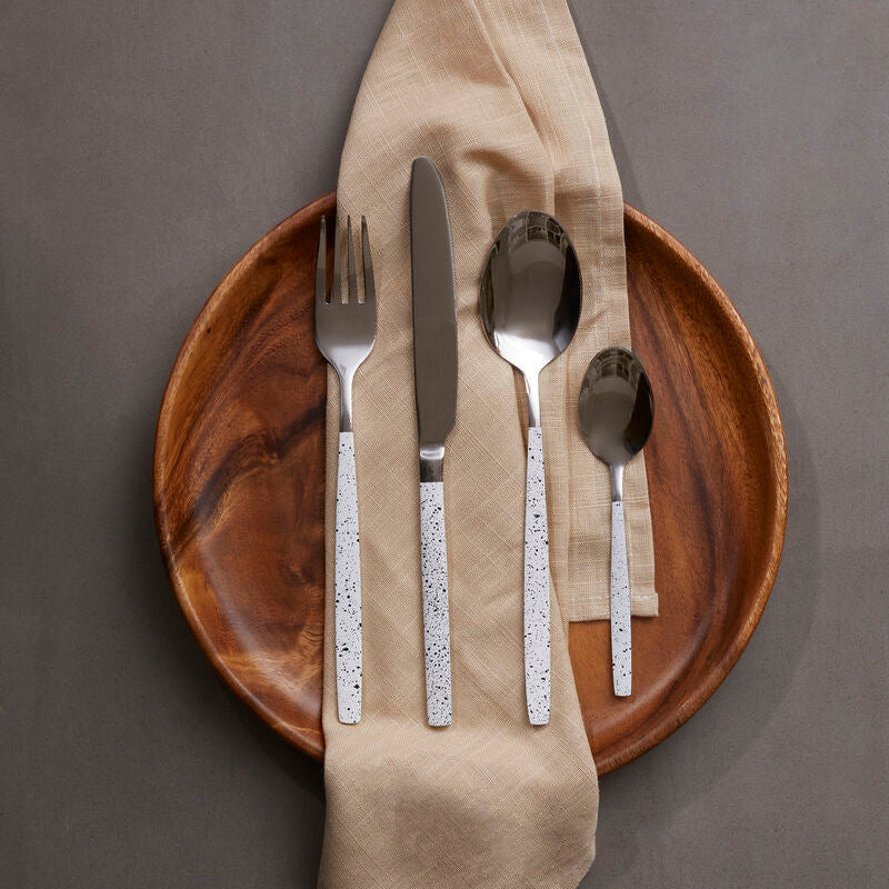 16 Piece Granite Pattern Cutlery Set