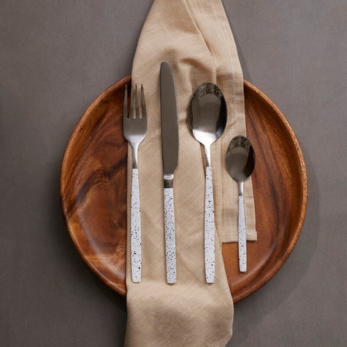 16 Piece Granite Pattern Cutlery Set