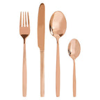 16 Piece Rose Gold Finish Cutlery Set