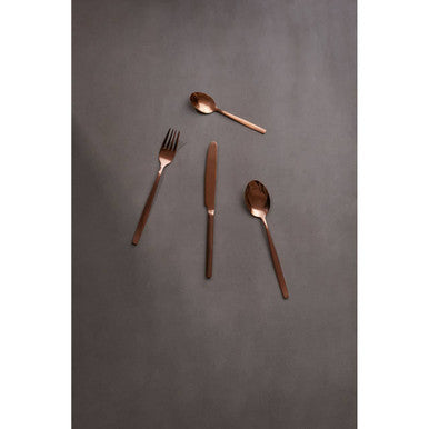 16 Piece Rose Gold Finish Cutlery Set