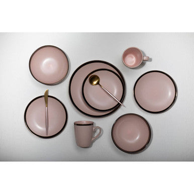 16 Piece Pink and Gold Finish Cutlery Set
