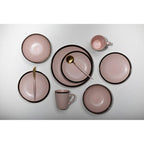 16 Piece Pink and Gold Finish Cutlery Set