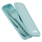 3 Piece Mint Wheat Straw Travel Cutlery Set