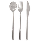 6 Piece Silver Travel Cutlery Set with Case