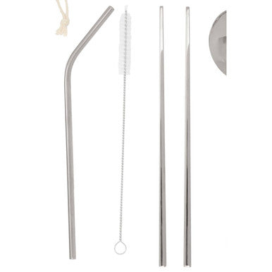 6 Piece Silver Travel Cutlery Set with Case