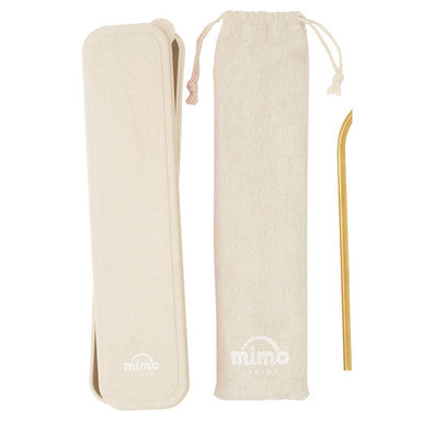 6 Piece Gold Travel Cutlery Set with Case