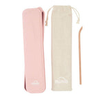 6 Piece Rose Gold Travel Cutlery Set with Case