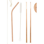 6 Piece Rose Gold Travel Cutlery Set with Case