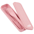 Pink 3 Piece Travel Cutlery Set