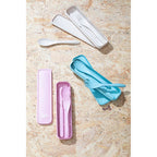 Pink 3 Piece Travel Cutlery Set